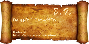 Danyó István névjegykártya